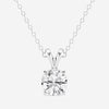 0.50 CTW Round Lab Grown Diamond Split Bail Solitaire Pendant in 14K White Gold Over Sterling