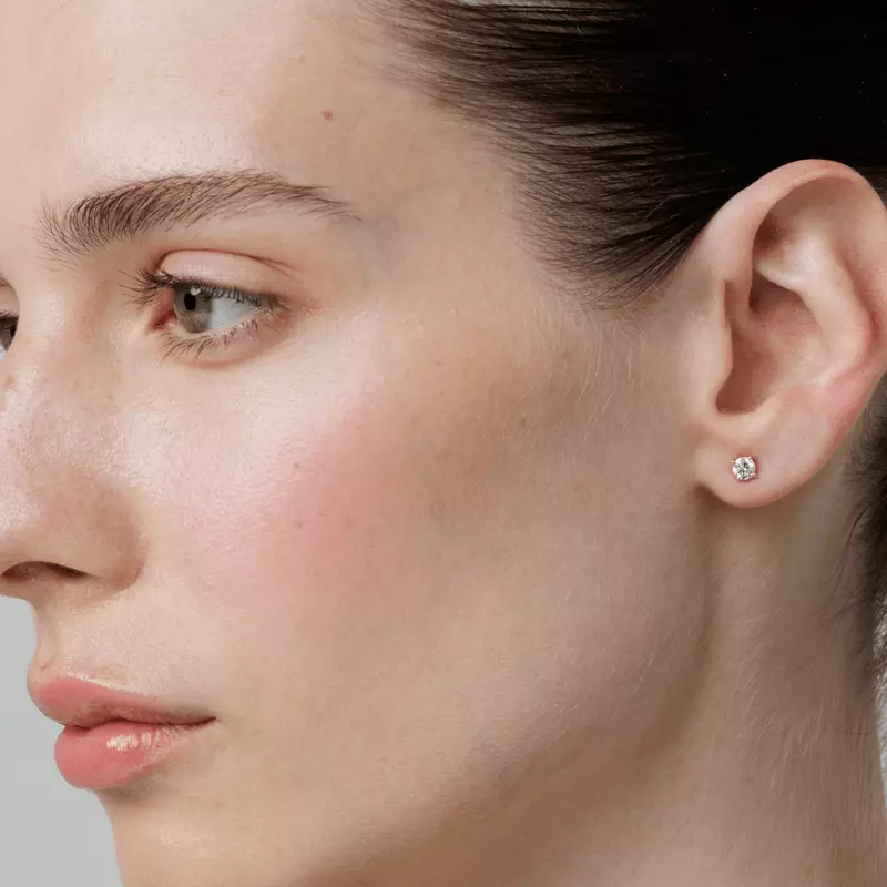 Classic Lab Diamond Stud Earrings (1/4 ct. tw.) β VS+ Clarity - 14k White or Yellow Gold Over Sterling Silver