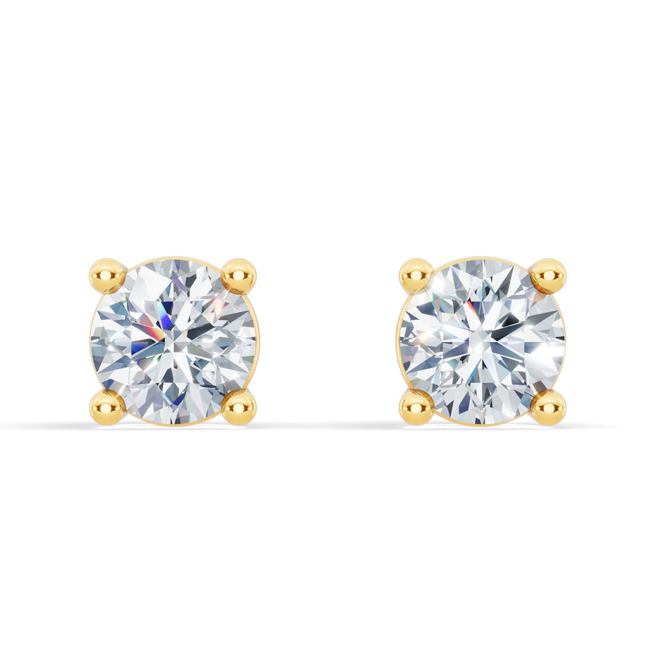 Classic Lab Diamond Stud Earrings (1/4 ct. tw.) β VS+ Clarity - 14k White or Yellow Gold Over Sterling Silver
