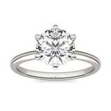 AGI Certified 3 CTW Lab Grown Diamond Solitaire Engagement Ring β G-VS Clarity, 14K White Gold