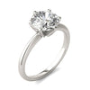 2 CTW Round Lab Grown Diamond Six Prong Solitaire Engagement Ring - G-VS Clarity, AGI Certified, 14K White Gold