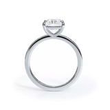 AGI Certified 2 CTW Lab-Grown Emerald Cut Diamond Solitaire Engagement Ring in 14K White Gold β G-VS Clarity