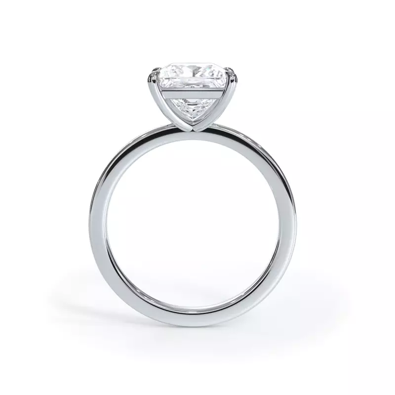 AGI Certified 3 CTW Lab Grown Diamond Solitaire Engagement Ring β G-VS Clarity, 14K White Gold