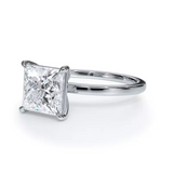 AGI Certified 3 CTW Lab Grown Diamond Solitaire Engagement Ring β G-VS Clarity, 14K White Gold