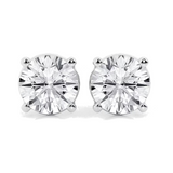 0.50 CTW Lab Grown Diamond Studs Earrings - G/VS Clarity in 14k Gold Over Sterling