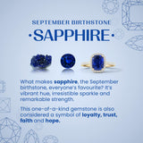 Princess Diana Inspired 3.00CTW AGI Certified G/VS Lab-Grown Sapphire and Diamond Halo Ring in 14K White Gold
