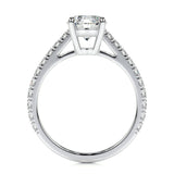 Round Brilliant Lab Grown Diamond Channel Setting Engagement Ring (F/VS) in 14K White Gold