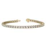 6ctw Created Moissanite Tennis Bracelet - 3mm Stones - 14K Gold Overlay in White, Yellow or Rose Gold