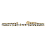 6ctw Created Moissanite Tennis Bracelet - 3mm Stones - 14K Gold Overlay in White, Yellow or Rose Gold