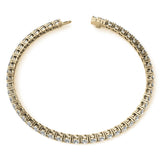 6ctw Created Moissanite Tennis Bracelet - 3mm Stones - 14K Gold Overlay in White, Yellow or Rose Gold