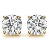 0.50 CTW Lab Grown Diamond Stud Earrings | G-VS Clarity | 14K White or Yellow Gold