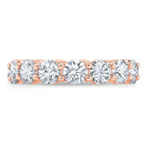 4.00 Ct Round Cut Created Moissanite Classic Eternity Band in 14k Gold Overlay