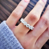 4.00 Ct Round Cut Created Moissanite Classic Eternity Band in 14k Gold Overlay