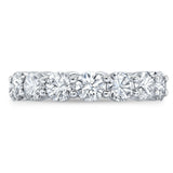 4.00 Ct Round Cut Created Moissanite Classic Eternity Band in 14k Gold Overlay