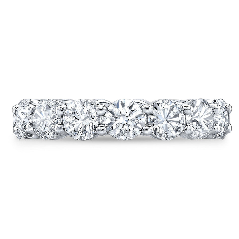 4.00 Ct Round Cut Created Moissanite Classic Eternity Band in 14k Gold Overlay