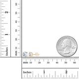 2.00 CTW AGI Certified Lab-Grown Diamond Stud Earrings in Solid 14K Gold - G Color, VS Clarity