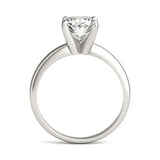 2.00 CTW AGI Certified  Oval Lab Grown Diamond Solitaire Engagement Ring in 14K White Gold (G-VS)