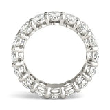 5 5/8 CTW Oval Lab Grown Diamond Couture Classic Eternity Ring 14K White Gold (G-VS)