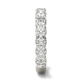 2 1/15 CTW Lab Grown Round Cut Diamond Half Eternity Ring in 14K White Gold - G-VS