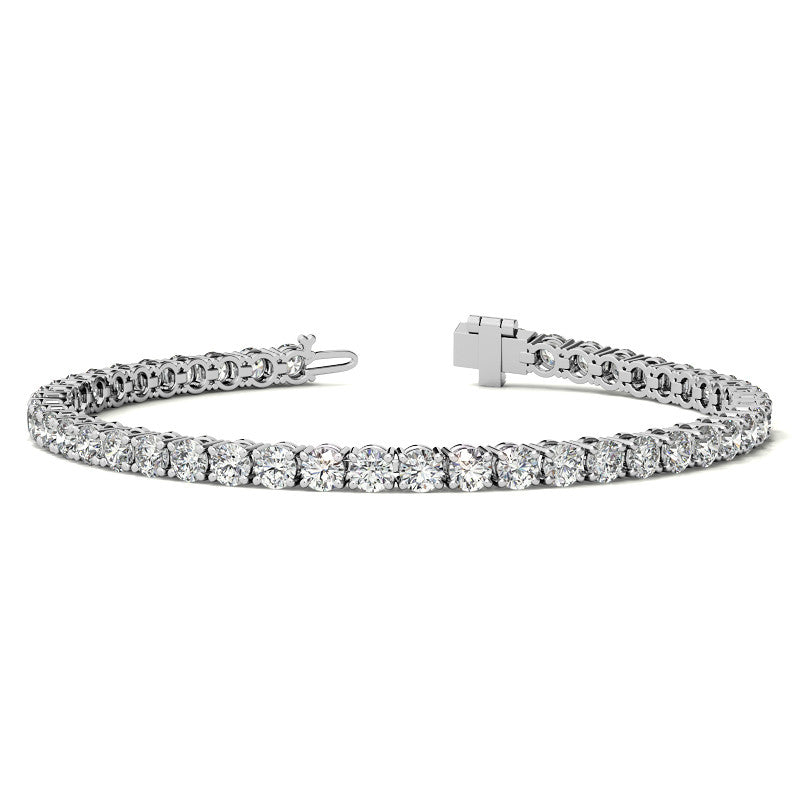 6.5 CTW Lab Grown Diamond Tennis Bracelet in 14kt White/Yellow Gold (G/VS) AGI Certified
