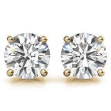 1.00 ctw Lab Grown Diamond Stud Earrings in 14k White/Yellow Gold (G-VS)