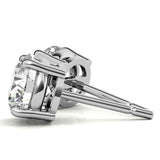 Lab Created Moissanite Stud Earrings (G-VS) in 14K White or Yellow Gold - Choose 1 CTW or 2 CTW