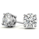 1.00 ctw Lab Grown Diamond Stud Earrings in 14k White/Yellow Gold (G-VS)