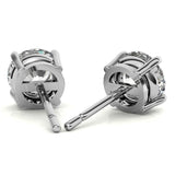 Lab Created Moissanite Stud Earrings (G-VS) in 14K White or Yellow Gold - Choose 1 CTW or 2 CTW