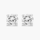 0.25 CTW Round Lab-Grown Diamond Stud Earrings in 14K Gold Over Sterling Silver (F Color, VS Clarity)