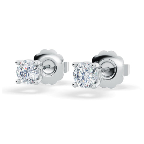 Classic Lab Diamond Stud Earrings (1/4 ct. tw.) – VS+ Clarity - 14k White or Yellow Gold Over Sterling Silver