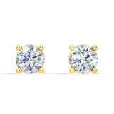 Classic Lab Diamond Stud Earrings (1/4 ct. tw.) – VS+ Clarity - 14k White or Yellow Gold Over Sterling Silver