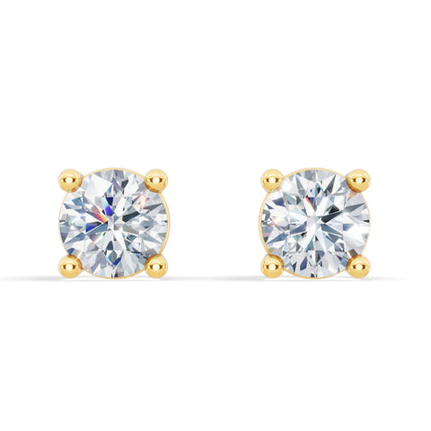 Classic Lab Diamond Stud Earrings (1/4 ct. tw.) – VS+ Clarity - 14k White or Yellow Gold Over Sterling Silver