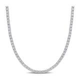 12.5 Carat DEW Created Moissanite Tennis Necklace in 14K Gold Overlay