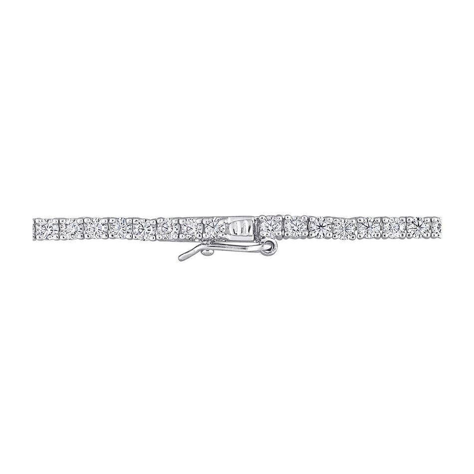 12.5 Carat DEW Created Moissanite Tennis Necklace in 14K Gold Overlay