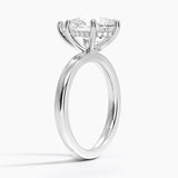 AGI Certified 4.50 CTW Pear Shaped Lab Diamond Engagement Ring with Hidden Halo in 14K Gold