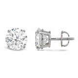 AGI Certified 2.50 CTW Lab Grown Diamond Screw Back Stud Earrings in 14K White Gold