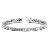 20 CTW Emerald Cut Created Moissanite Tennis Bracelet | 14K Gold Plated | VVS Clarity