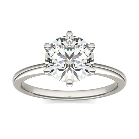 AGI Certified 3 CTW Lab Grown Diamond Solitaire Engagement Ring – Round, Asscher, Emerald, or Princess Cut – G-VS Clarity, 14K White Gold