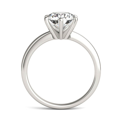 AGI Certified 3 CTW Lab Grown Diamond Solitaire Engagement Ring – Round, Asscher, Emerald, or Princess Cut – G-VS Clarity, 14K White Gold