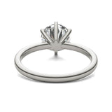 2 CTW Round Lab Grown Diamond Six Prong Solitaire Engagement Ring - G-VS Clarity, AGI Certified, 14K White Gold
