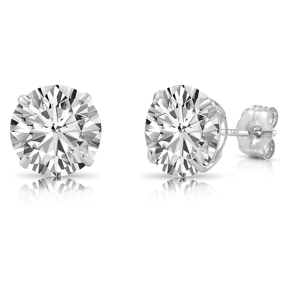 2.00 CTW AGI Certified Lab-Grown Diamond Stud Earrings in Solid 14K Gold – E Color, VS Clarity
