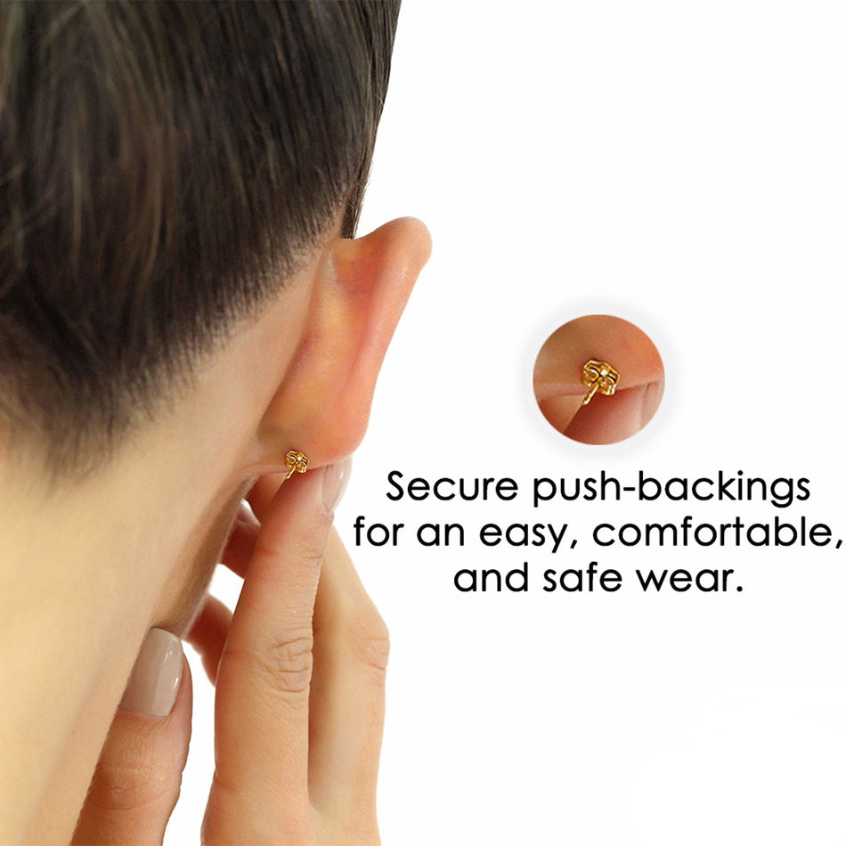 2.00 CTW AGI Certified Lab-Grown Diamond Stud Earrings in Solid 14K Gold – E Color, VS Clarity