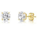 2.00 CTW AGI Certified Lab-Grown Diamond Stud Earrings in Solid 14K Gold – E Color, VS Clarity