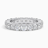 2.00 CTW Round Lab Grown Diamond Eternity Band 18kt Gold over Sterling