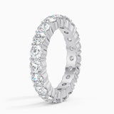2.00 CTW Round Lab Grown Diamond Eternity Band 18kt Gold over Sterling