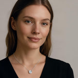 AGI Certified 3.50 CTW Round Brilliant Lab Grown Diamond Bezel Pendant in 14K White Gold