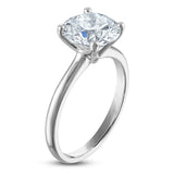 3.50 CTW Round Lab-Grown Diamond Solitaire Engagement Ring in 14K White Gold (F/VS, AGI Certified)
