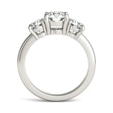 2 CTW AGI Certified Lab Grown Diamond (G-VS) Three Stone Engagement Ring in Choice of 14K Yellow or 14k White Gold