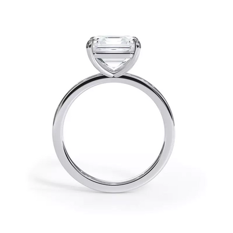 AGI Certified 3 CTW Lab Grown Diamond Solitaire Engagement Ring – Round, Asscher, Emerald, or Princess Cut – G-VS Clarity, 14K White Gold