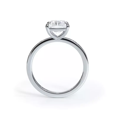 AGI Certified 3 CTW Lab Grown Diamond Solitaire Engagement Ring – Round, Asscher, Emerald, or Princess Cut – G-VS Clarity, 14K White Gold